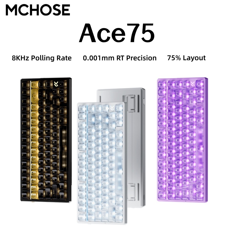 Hall Effect Magnetic Switch Keyboard - MCHOSE Ace75 Magnetische Tastatur, 75% Layout,