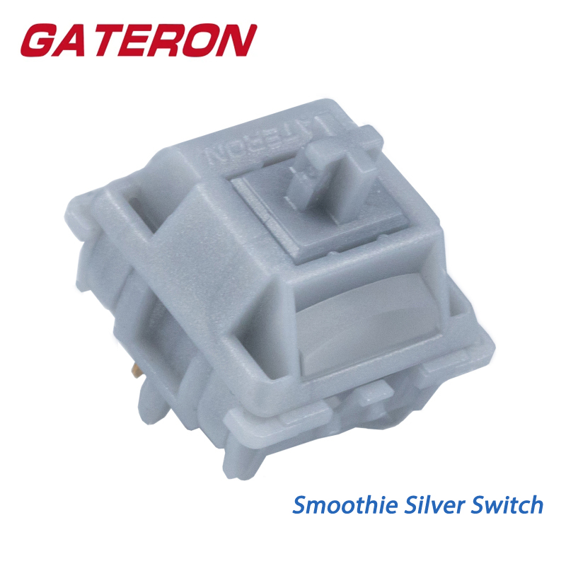 Keyboard Switch Lubed Linear 45G - Gateron Smoothie Silber Schalter linear 5