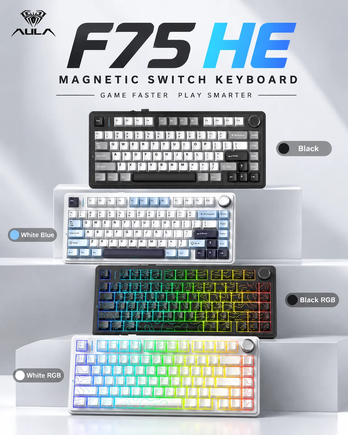 Hall Effect Magnetic Switch Keyboard - AULA F75 HE Magnetische Tastatur 75%