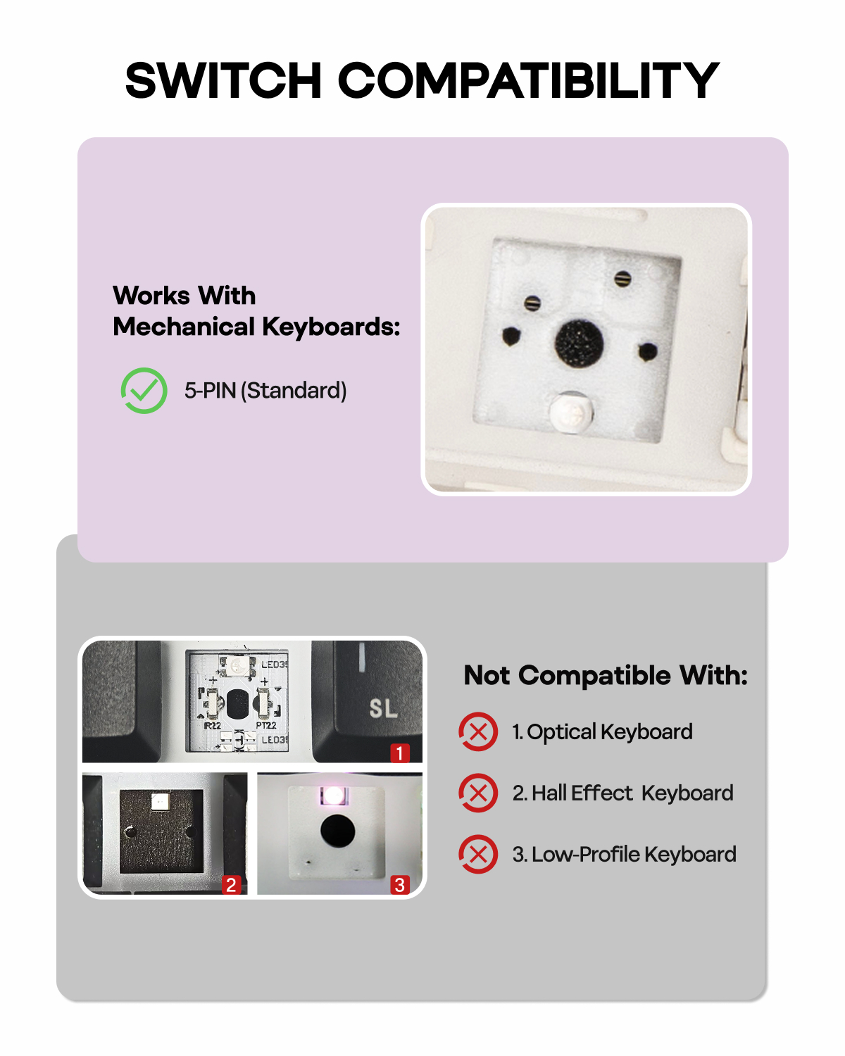 100 Stück EPOMAKER Lilac Silen – Silent Switch Mechanical Keyboard Bewertung und Preis
