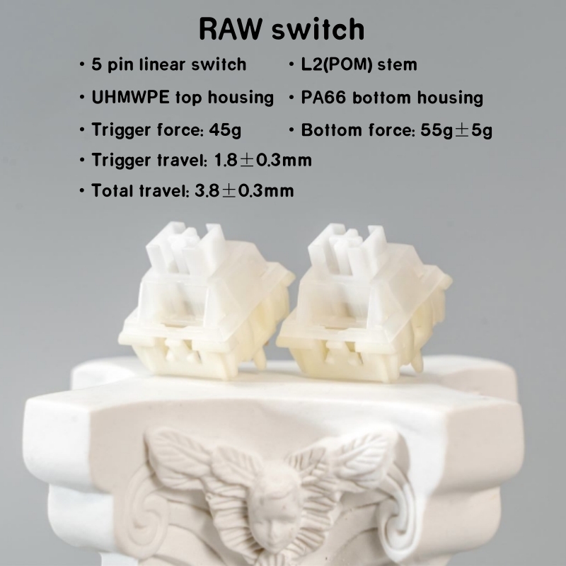 KeyGeek Switch RAW 45g Linears – Keyboard Switch Lubed Linear 45G Bewertung und Preis